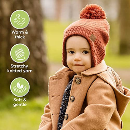 KeaBabies Baby Beanies, Winter Baby Hats for Boys, Girls (Clay, 6-36M) - color: Clay