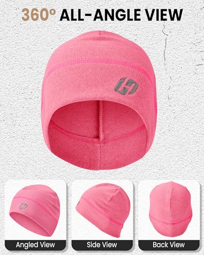 HASAGEI Thermal Running Hat - Men's Skull Cap Cycling Cap Under Helmet for Winter - color: Red