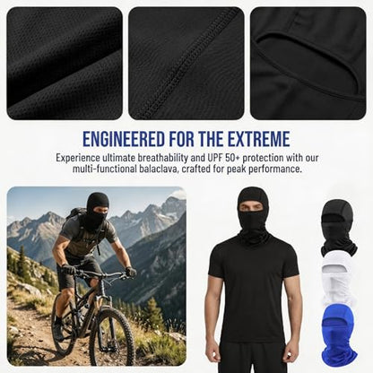 Ski Mask Balaclava Motorcycle Summer Face Mask Shiesty Mask for Men Women - color: Black + Black