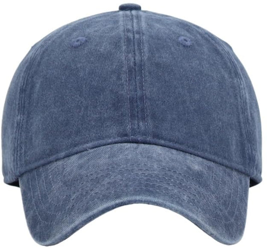 Vintage Washed Cotton Plain Baseball Caps Adjustable Unstructured Blank Casual Dad Ball Hats for Men Women, M/L/XL/XXL - color: Navy, size: X-Large-XX-Large