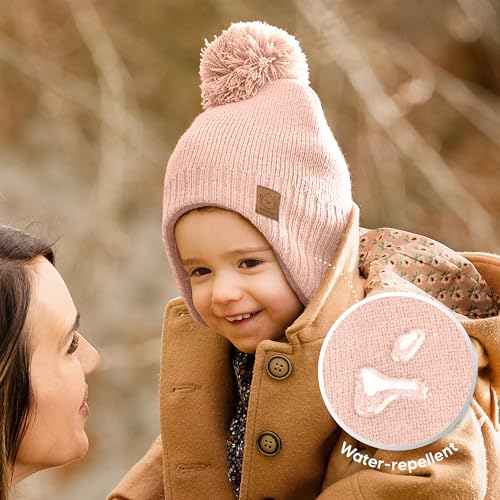KeaBabies Baby Beanies, Winter Baby Hats for Boys, Girls (Blush, 6-36M) - color: Blush