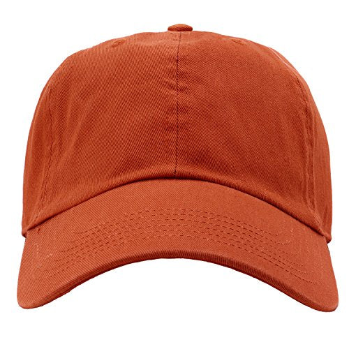Falari Classic Baseball Cap Dad Hat 100% Cotton Soft Adjustable Size - color: Rust Brown