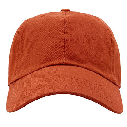 Falari Classic Baseball Cap Dad Hat 100% Cotton Soft Adjustable Size - color: Rust Brown