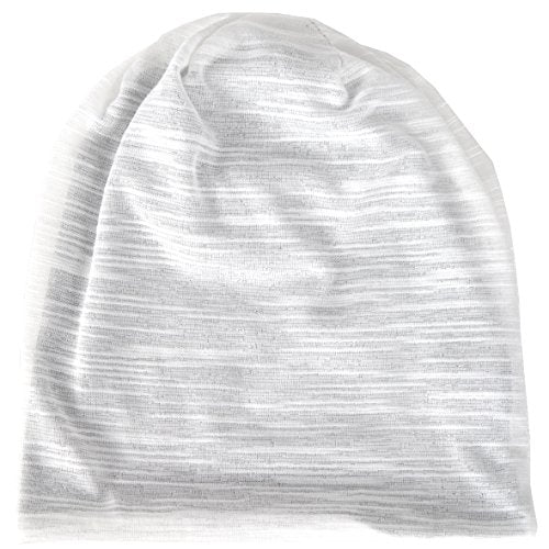 VECRY Men Slouch Hollow Beanie Thin Summer Cap Skullcap - color: White1