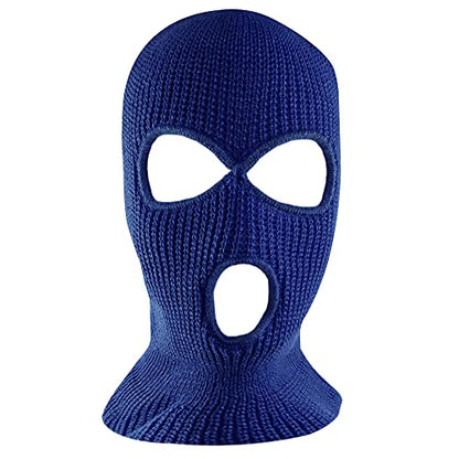 Super Z Outlet Knit Sew Acrylic Outdoor Full Face Cover Thermal Ski Mask One Size Fits Most - color: Navy Blue