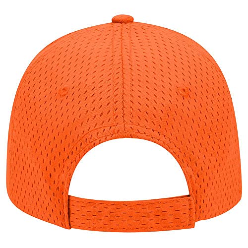 Ashen Fane 6 Panel Polyester Pro Mesh Low Profile Baseball Cap - color: Orange