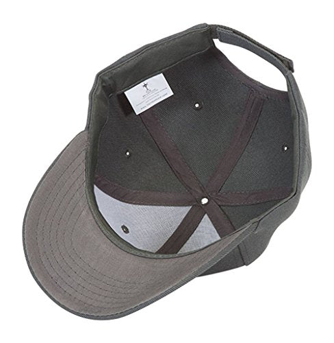 TOP HEADWEAR Adjustable Baseball Structured Cap Hat - color: Charcoal