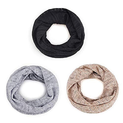 XYIYI Womens Chemo Headwear Hats Cotton Slouchy Beanie Cap Scarf - color: 3pcs Black+grey+coffee