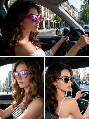 Wzerry Polarized Fit Over Glasses Sunglasses for Women Cat Eye UV400 - color: A06 L Size Light Blue/Grey
