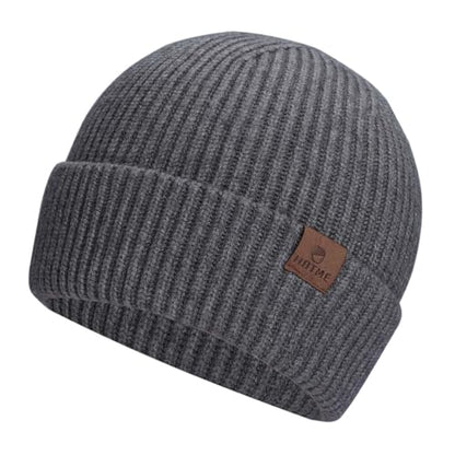 Oversize XXL Winter Beanie Knit Hat for Men - color: E1-grey