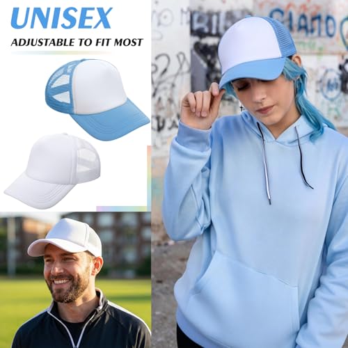20 Pack Sublimation Trucker Hats Blank DIY Gift Bulk Birthday Party - color: Multicolor