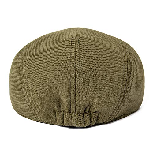 VOBOOM Men's Cotton Flat Ivy Gatsby Newsboy Driving Hat Cap - color: Green