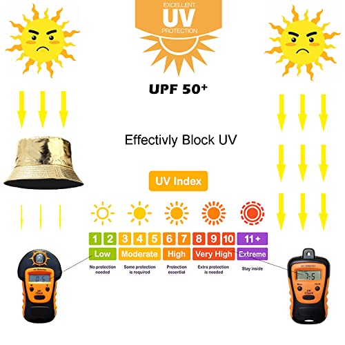 Reversible PU Leather Bucket Hats for Women Solid Color Double Wear Summer Hat Unisex - color: Gold