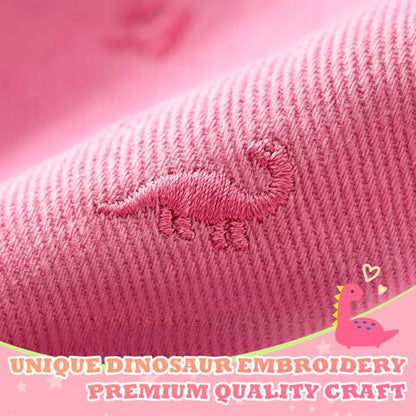 Cotton Toddler Baseball Cap,Embroidered Dinosaur Adjustable Sun Hat - color: A-7-ed-dino-purple, size: 3-6 Months