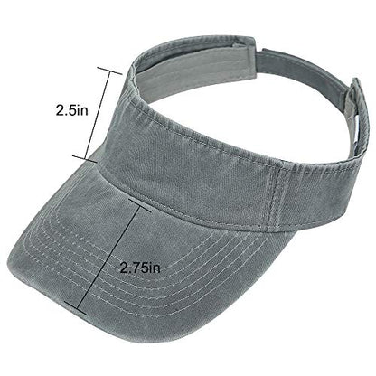 Sport Sun Visor Hats Cotton Ball Caps Empty Top Baseball Sun Cap for Men Women - color: Grey