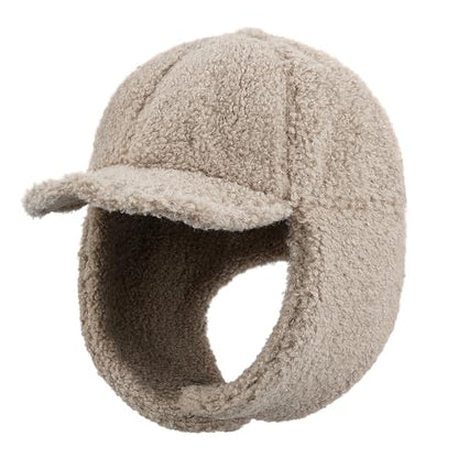 Clakllie Snow Trapper Trooper Hat with Ear Flap for Skiing Women's Ushanka Warm Winter Hat - color: Cdus-ddkp02-brown