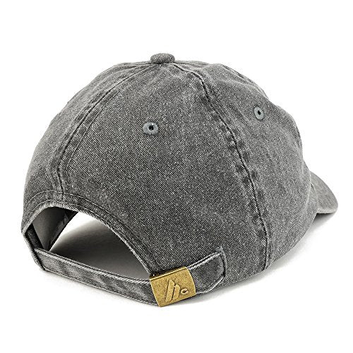 Trendy Apparel Shop Number 1 Dad Embroidered Pigment Dyed Low Profile Cotton Cap - color: Black