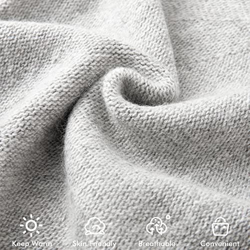 Knit Slouchy Beanie Hats for Women Cashmere Ski Cap Knitted Wool Soft Warm Winter Hat - color: A07-soft Grey