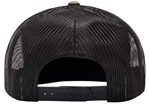 Yupoong 5-Panel YP Classic Trucker Cap | High Profile Flat Visor Snapback - color: Multicam Green