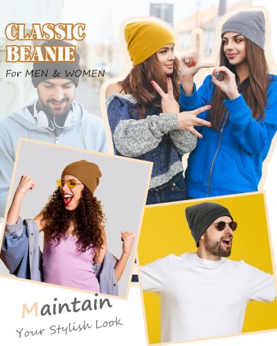 ROYBENS Thin 100% Cotton Beanie for Men Women Lightweight Slouchy Chemo Hat - color: 1pcs- Yellow