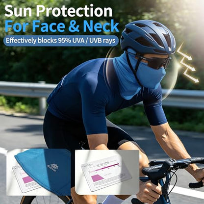 Balaclava Ski Mask, Sun Protection Breathable Face Cover Men Women - color: Blue