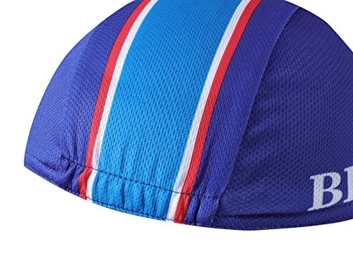 Brooklyn Cycling Cap - Retro Cycling Hat-Under Helmet - Cycling Helmet Liner Breathable&Sweat Uptake - color: Blue a