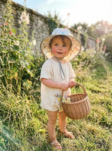 icolor Kids Sun Hat UPF50+ Sun Protection Bucket Hat Toddler Summer Beach Play Hats with Neck Flap for Girl Boy Ages 3~10 - color: Dino Park