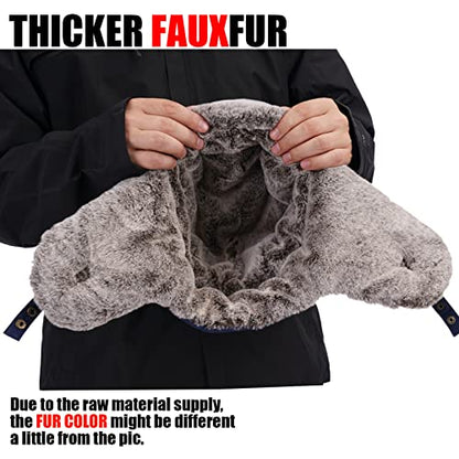Trapper Hat Winter Warm Hats Russian Fur Hat Ushanka Eskimo Hat Ear Flap with Faux Fur for Men or Women - color: Blue