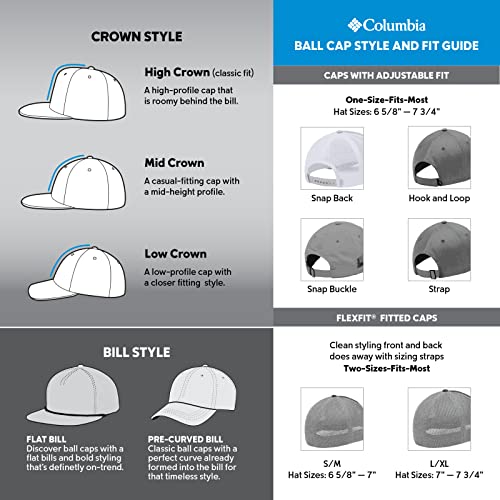 Columbia Unisex PHG Game Flag Mesh Ball Cap - color: Black, size: Large-X-Large