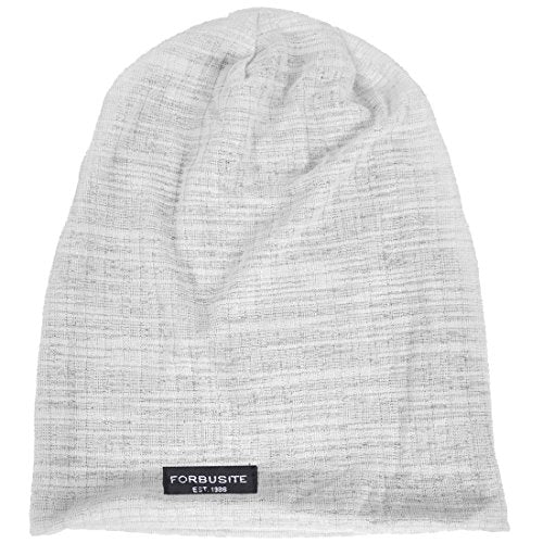 VECRY Men Slouch Hollow Beanie Thin Summer Cap Skullcap - color: Stripe White1
