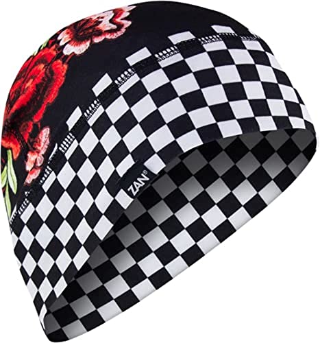 Zanheadgear® Helmet Liner Beanie SportFlex® Series - color: Checkered Floral