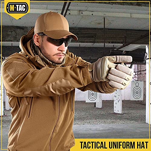 M-Tac Tactical Baseball Cap - Adjustable Plain Workout Ball Cap, Ripstop Hats for Men and Women - color: Coyote, size: Medium