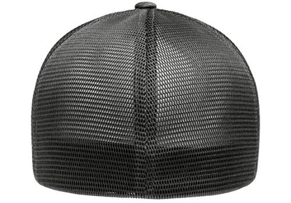 Flexfit Melange Unipanel Trucker Cap - color: Dark Grey, size: Small-Medium