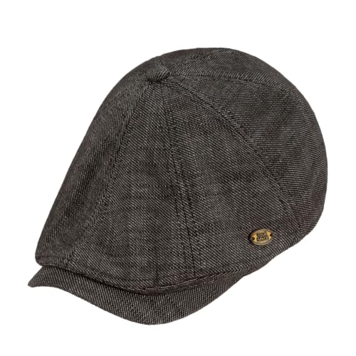 Croogo Winter Men's Newsboy Cap 8 Panel Flat Cabbie Hat Vintage Daily Style - color: Brown