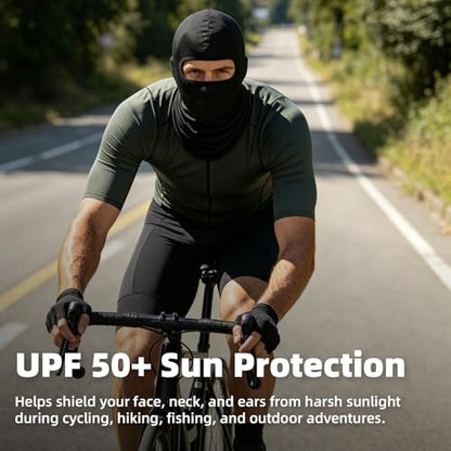 YESLIFE Summer Balaclava Ski Mask for Men&Women, Face Mask - color: Black