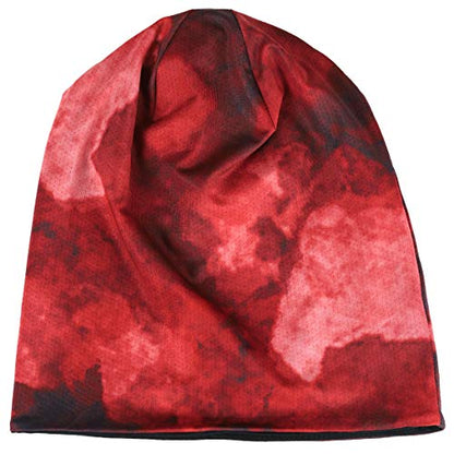 Mens Slouch Hollow Beanie Summer Skullcap B090 - color: Reversible Claret
