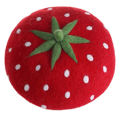 Women Wool Beret Hat, Classic French Artist Hat, Winter Warm Hat for Ladies - color: Red and Strawberry