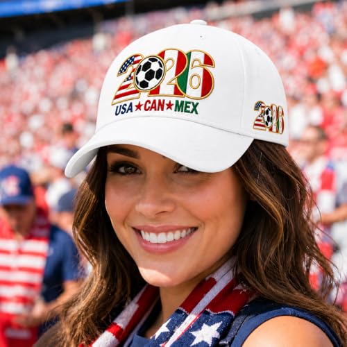 Embroidered Trucker hat for Women Men Baseball Hat Adjustable Unisex Cotton for Soccer Supporters - color: White