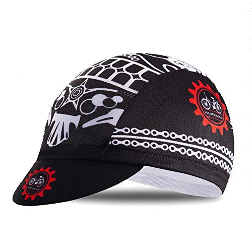 Weimostar Polyester Men Cycling Bike Bicycle Cap MTB Hat Sweat Wicking - color: Chain