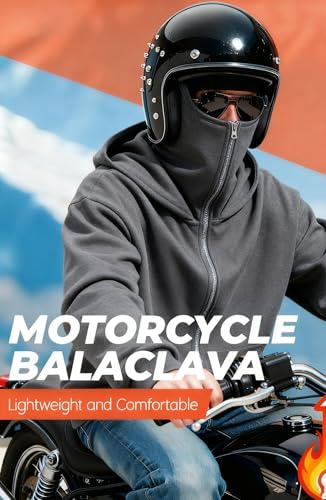 Zip Up Balaclava Hoodie Warm Sweatshirts Fleece Jackets Outwear - color: Dark Grey, size: Small