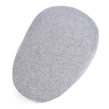 VOBOOM Men's Cotton Flat Ivy Gatsby Newsboy Driving Hat Cap - color: Light Grey