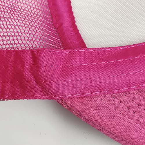 12 Pack Sublimation Hats for Men Blank Trucker Hats Bulk Snapback Mesh Women Baseball Caps DIY Custom 18 Colors - color: Rose Red and White