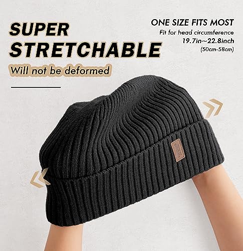 Wmcaps Winter Beanie for Men Women Fleece Lined Hat Warm Cuffed - color: Navy Blue Mix Slate Gray
