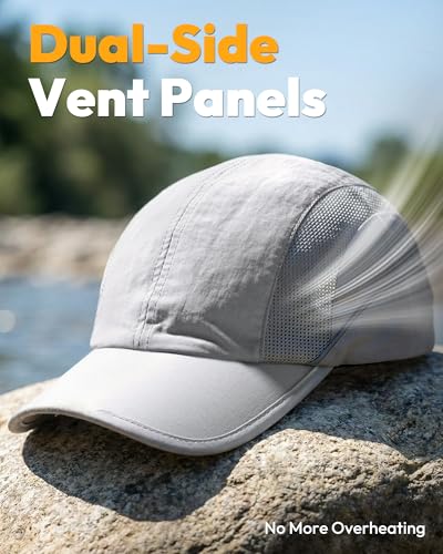 Mens Womens Baseball Caps Hat Breathable Sun Protection Running Golf Hats for Men Women for Outdoor Activities - color: Light Grey