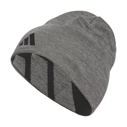 adidas Men's Reversible Skully Beanie - color: Grey Six-grey Three/Black