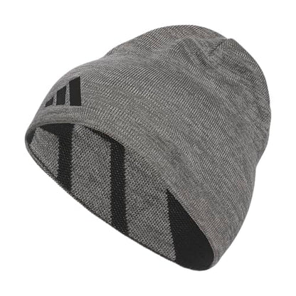 adidas Men's Reversible Skully Beanie - color: Grey Six-grey Three/Black