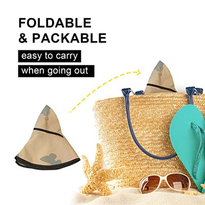 HUAMULAN Women Summer Vacation Wide Brim Sun Hat Reversible Fishing Hats - color: M9607-huang