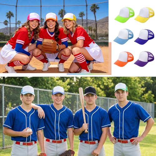 20 Pack Sublimation Trucker Hats Blank DIY Gift Bulk Birthday Party - color: Multicolor