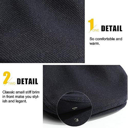 Sumolux Mens Newsboy Hat Flat Cap Gatsby Lvy Irish Hats Driving Cabbie - color: C Navy Blue