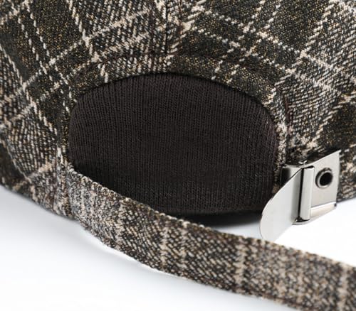 Sumolux Mens Newsboy Hat Flat Cap Gatsby Lvy Irish Hats Driving Cabbie - color: B Coffee Plaid
